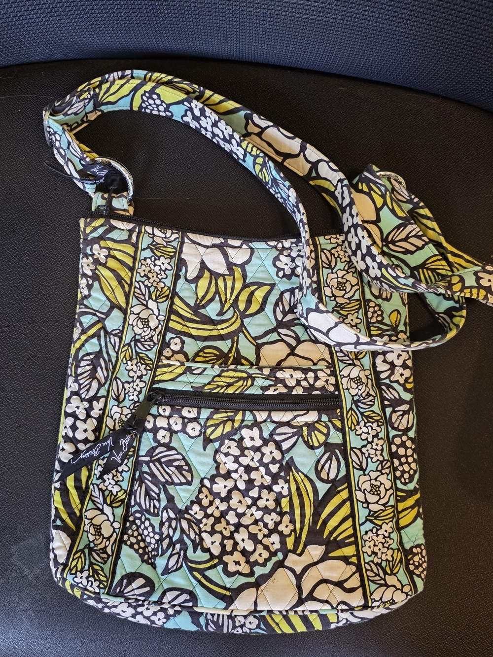 Vera Bradley Floral Crossbody Bag - Blue & Yellow